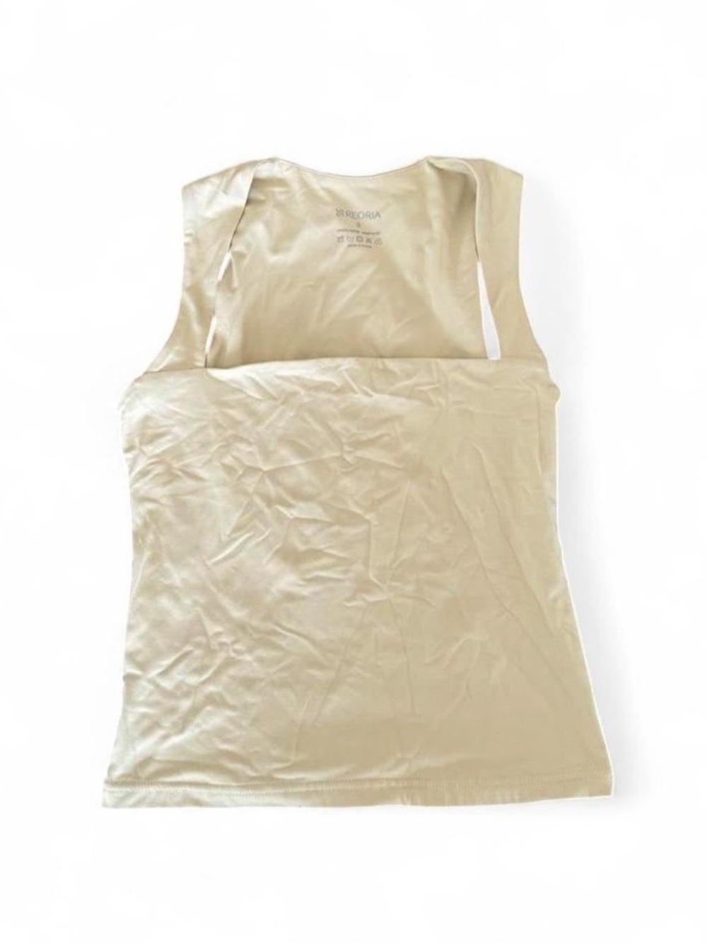 ReoRia Cream Square-Neck Tank Top